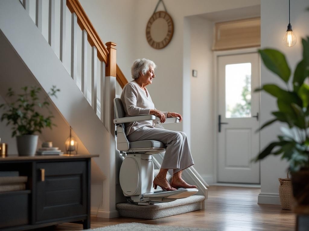 Treppenlift für barrierearmen Zugang im Zuhause